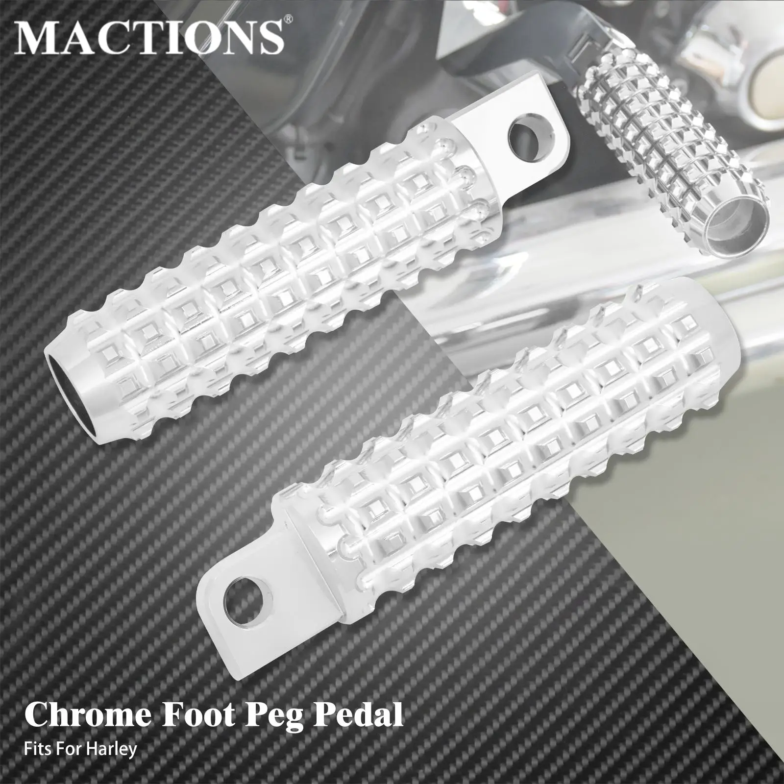 

Motorcycle Chrome Footpegs Male Mount Footrest Pedal For Harley Touring Sportster XL 883 1200 Dyna Softail Electra Sport Glide