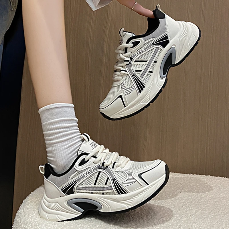 Женские кроссовки на платформе повседневная спортивная обувь с винтажным