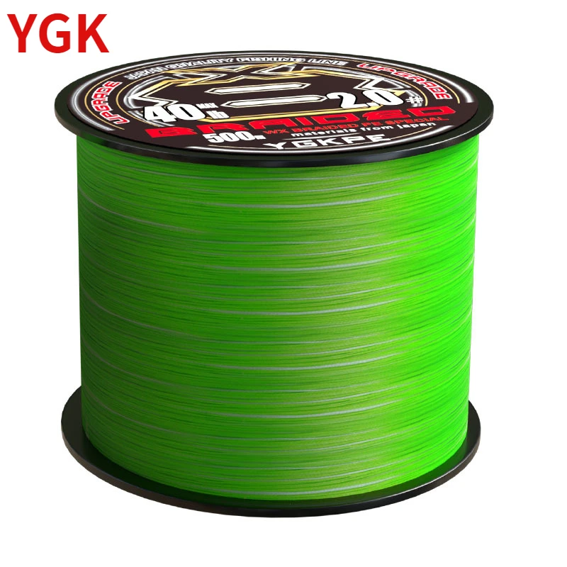 

300m 500m YGK PE X8 UPGRADE Braided Fishing Line 14LB-80LB Green White High Stength Sinking Type PE Line for Bass Carp Fishing