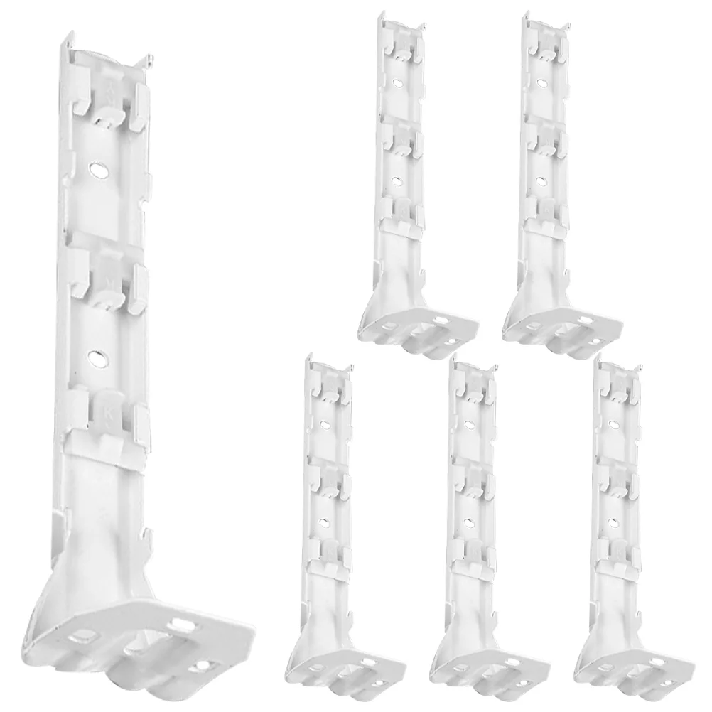 

6 Pcs Office Curtain Supply Wall Mount Brackets Window Shades Home Metal Fixing Fittings Rods Gadgets Ceiling Installation Code