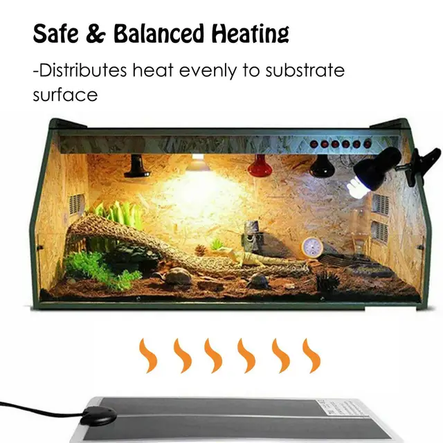 5W 7W Reptile Pet Heating Pad With Thermostat Controller Terrarium Heater Warm Climbing New Mat EU Vivarium Switch Pet Plug B9G8 2