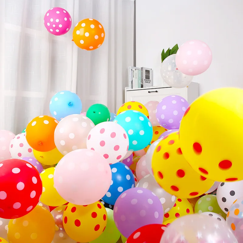 

Polka Dots Balloons Latex Kid Girls Adult Balloon Arch Birthday Baby Shower Wedding Party Decorations