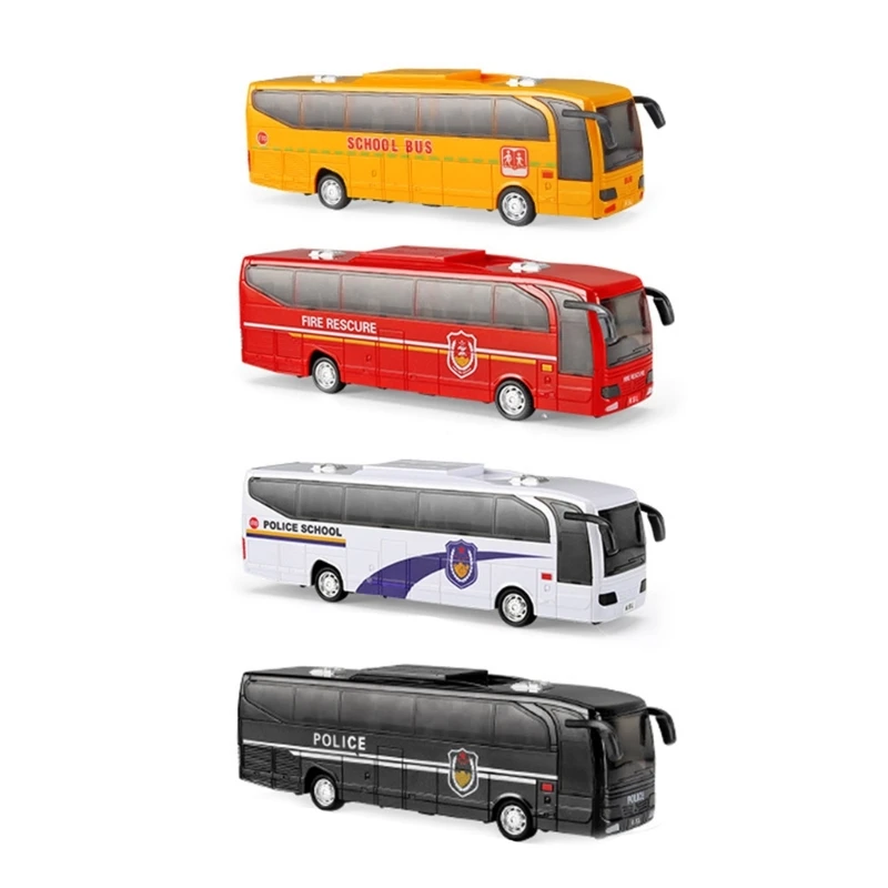

School Bus Model Toy PullBack Bus Rescue Vehicle Toy Bus Fire Rescure Bus P31B