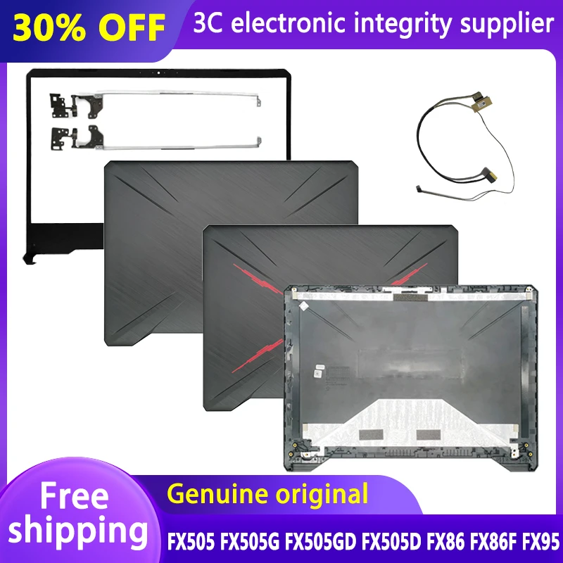 

New Laptop case for ASUS TUF Gaming FX505 FX505G FX505GD FX505D FX86 FX86F FX95 LCD Back Cover Front Bezel Hinges Cable Top Lid