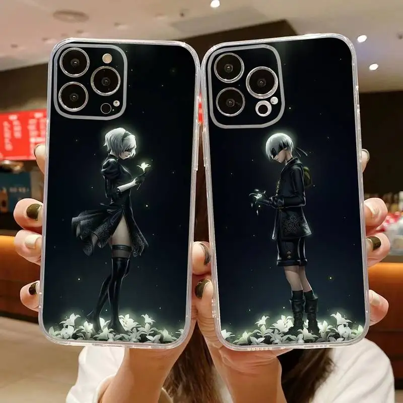 

Чехол для телефона Nier Automata 2B 9S для iphone 14 Plus 13 12 11 Pro Max Mini X XS XR, мягкий прозрачный чехол