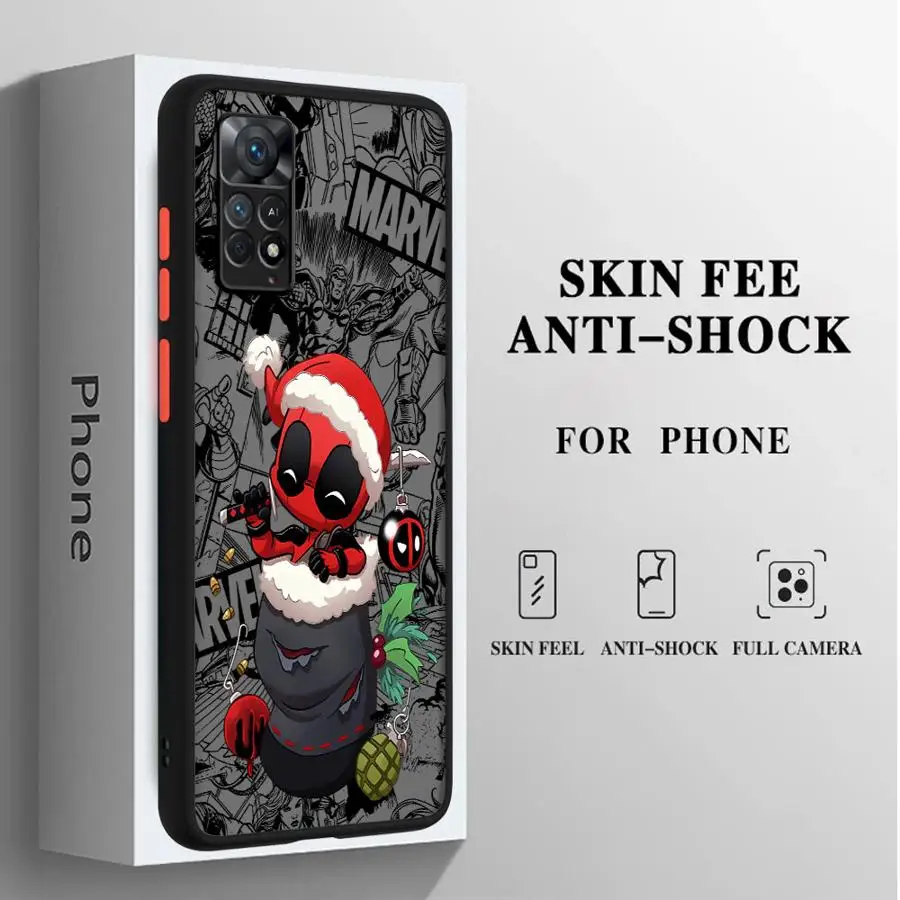 Cute Marvel Deadpool Phone Case for Xiaomi Redmi Note 13 Pro11 Pro 10 8 9 9S 9T 12 5G 11S 12S Matte Soft Cover