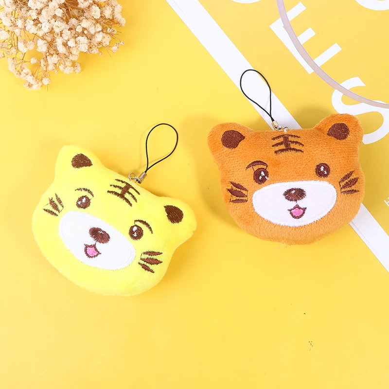 

DYTOY15621PC New 2022 Mascot Mini Plush Tiger Head Toys Pendant Soft Stuffed Animal Toy