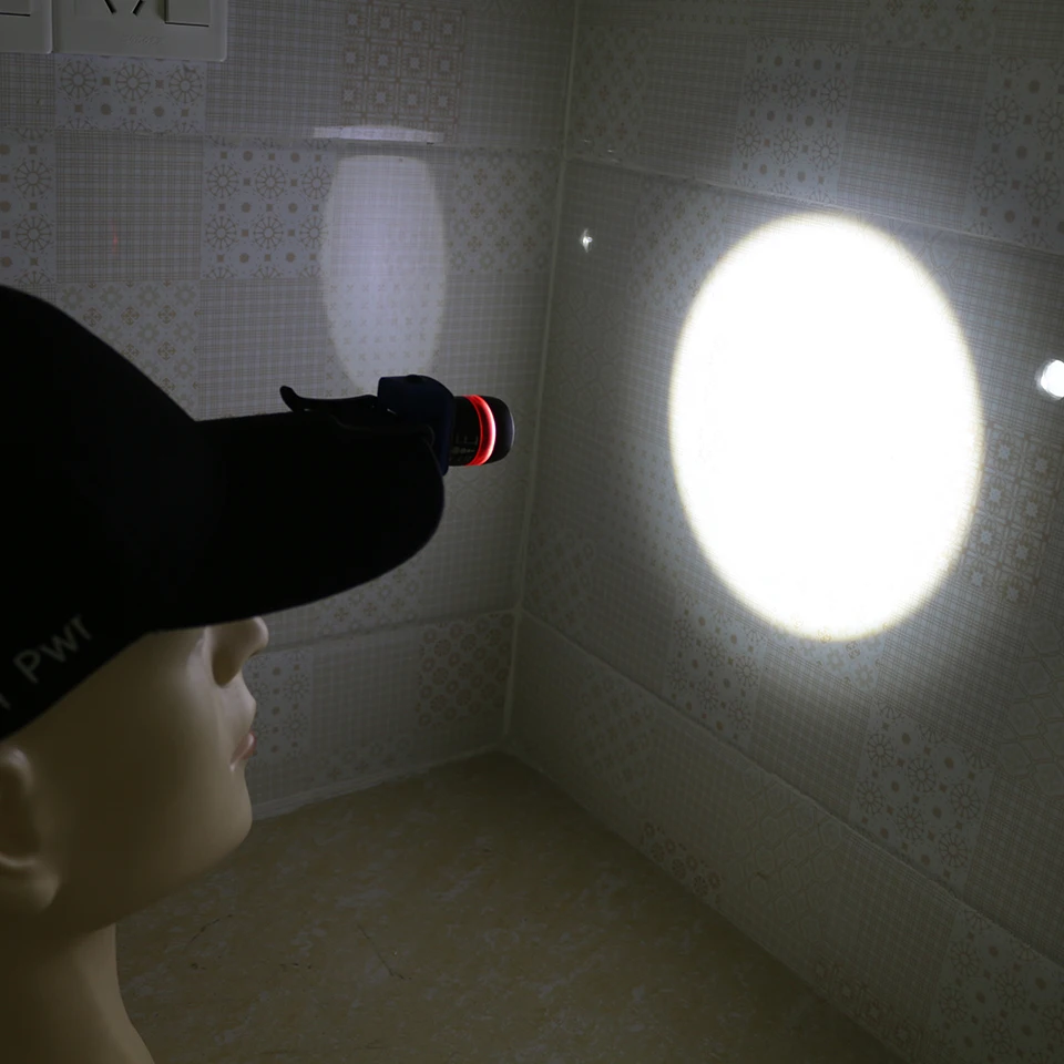 

Head Hat Lamp Waterproof Strong 2000Lumen LED Rechargeable Lamp Headlight Riding Headlamp Flashlight Cap Light XP-E Q5