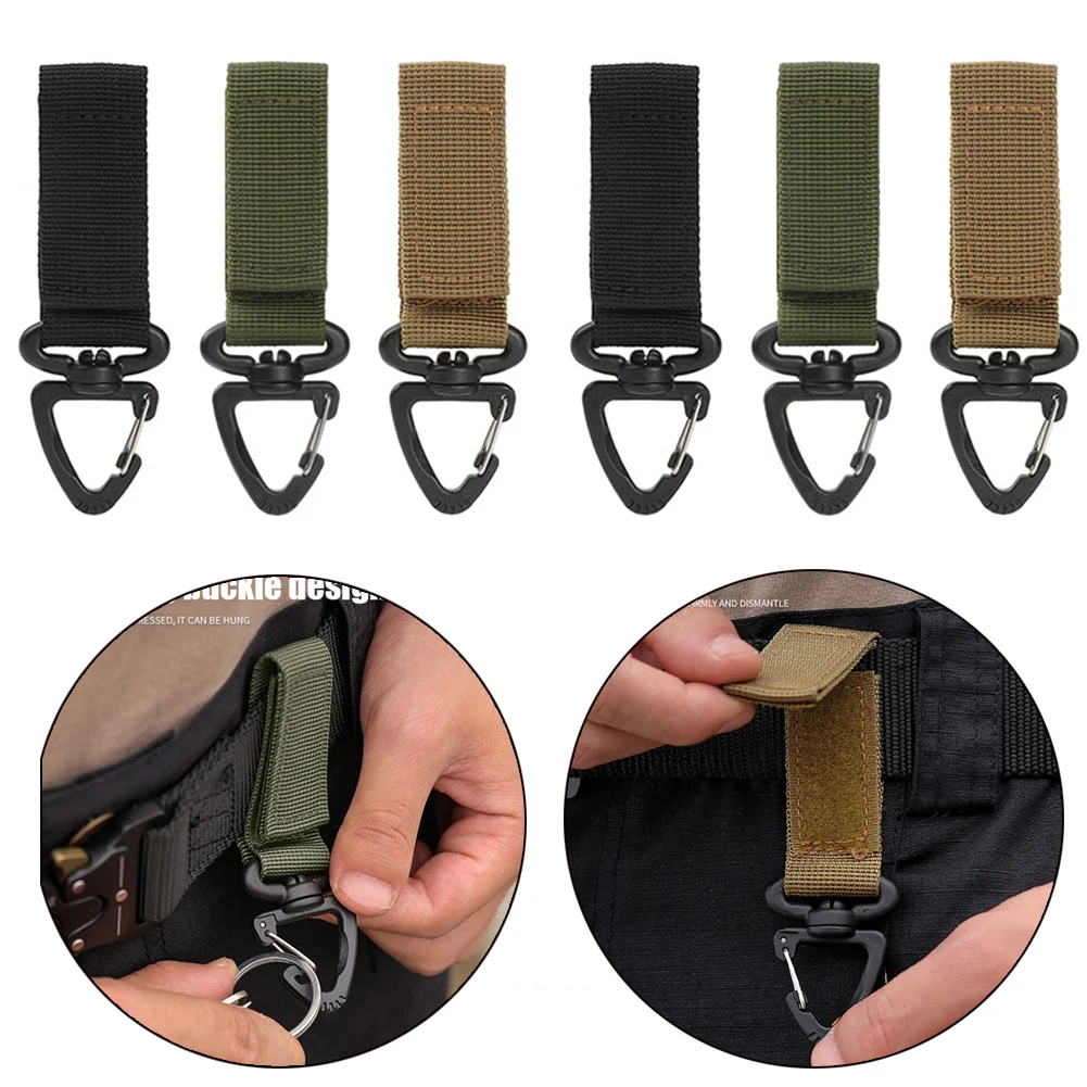 

Outdoor Triangle Backpack Hanging Buckle 360-Degree Rotation D-Shaped Fastener Hook Carabiner Keychain Buckles Clip