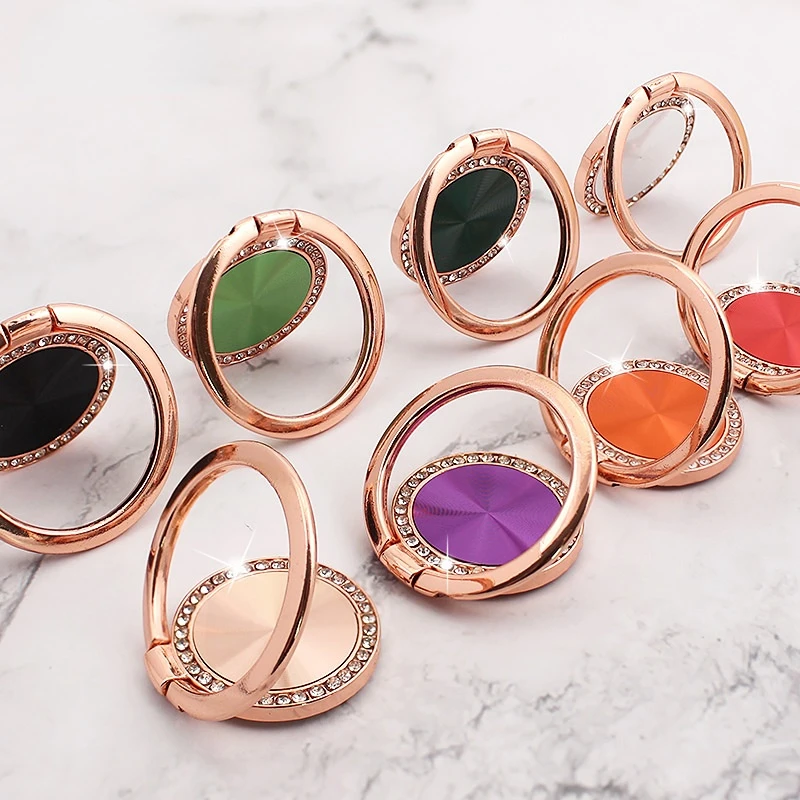 

Phone Holder Finger Ring Colorful Stand Grip for Car Magnetic Mount Mobile Phone Back Sticker 360 Rotating Holder Bracket iphone