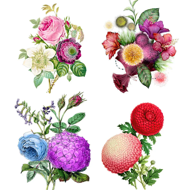 

QCF88, подробное описание акварельных цветов в классическом дворцовом стиле, художественное украшение для дома, настенные наклейки