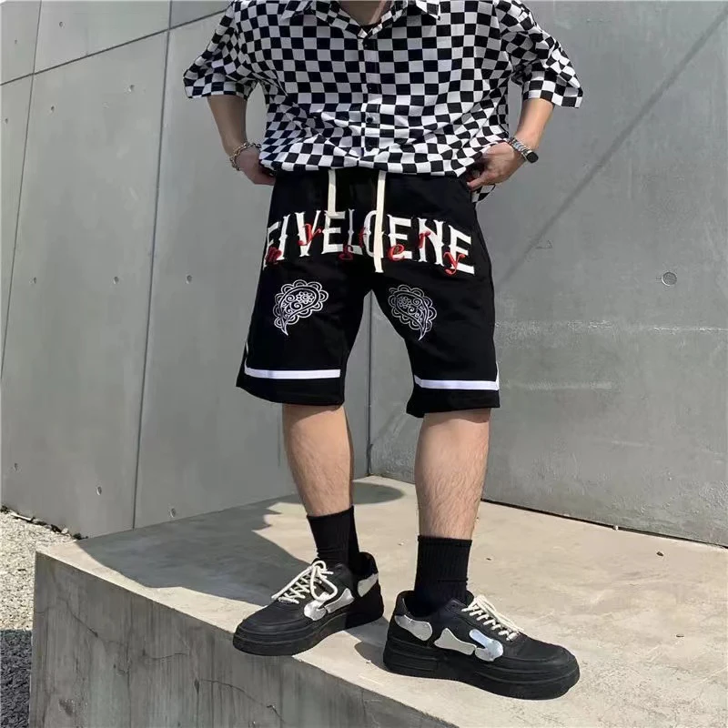 Шорты женские винтажные с вышивкой букв уличная одежда в американском стиле