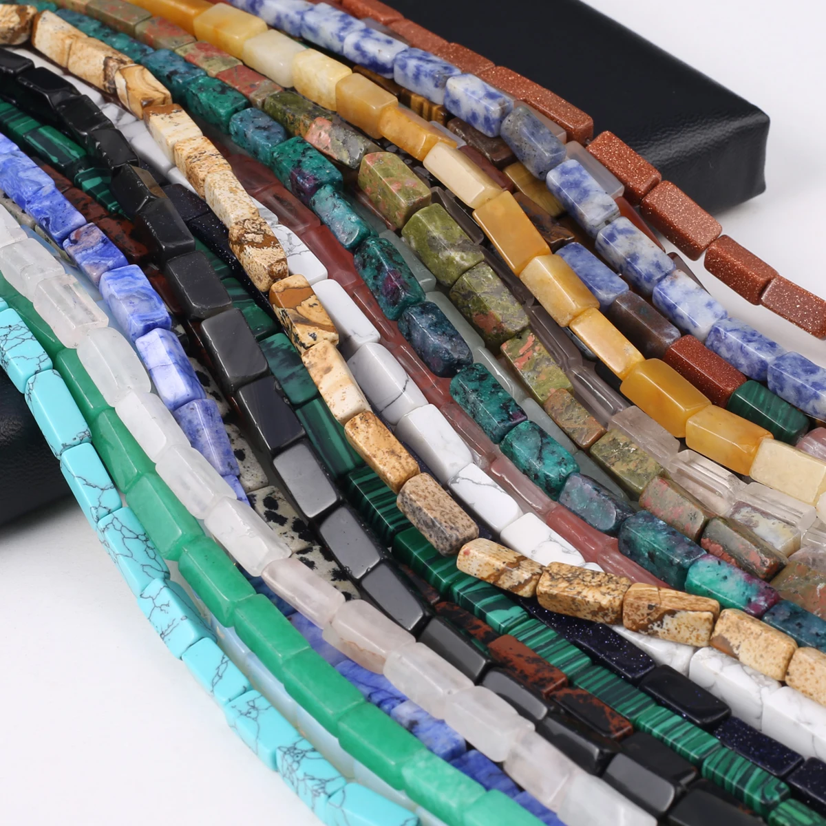 

Natural Stone Cuboid Bead Loose Tiger Eye Quartzs Spacer Bead for Jewelry Making DIY Women Necklace Bracelet Accessories