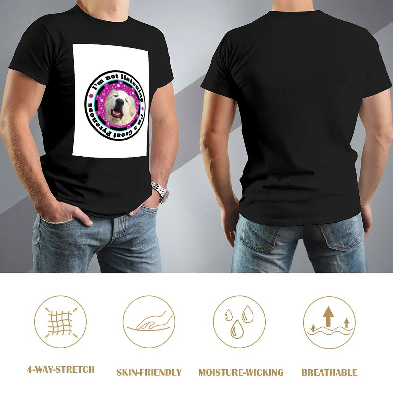 Футболка I'm Not Listening-I'm a Great Pyrenees винтажная футболка с рисунком корейская