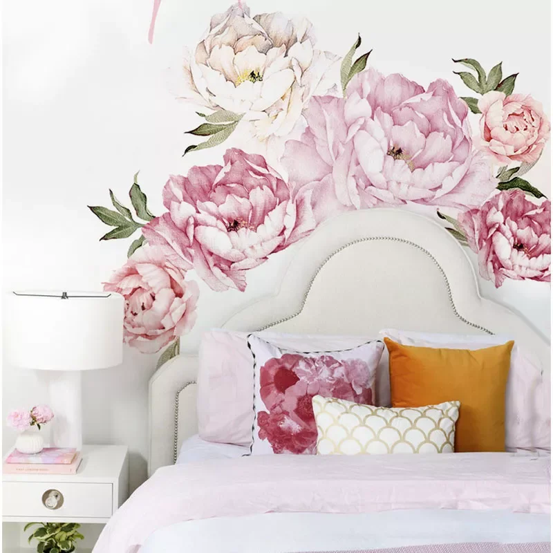 

2022 Living Room Decoration Peony Sticker For Wall Decals For Kids Rooms Flower Of Life Wall Sticker