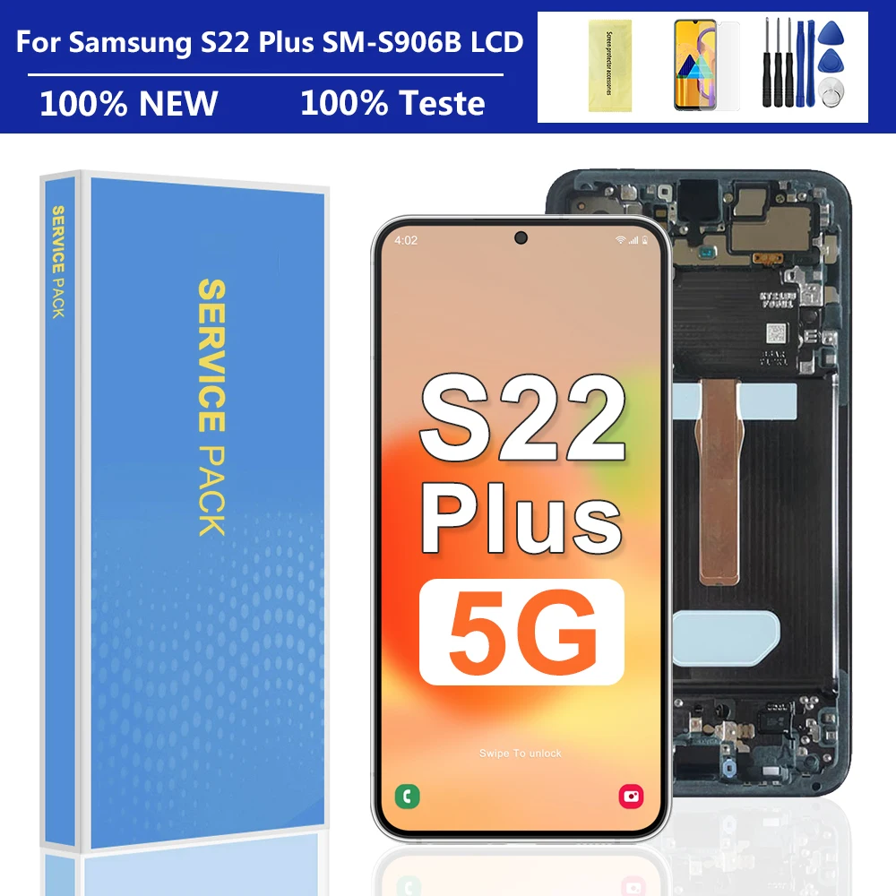 

6,6 ''оригинальный для Samsung Galaxy S22 Plus ЖК-дисплей сенсорный экран дигитайзер в сборе SM-S906B/DS с рамкой заменяемый