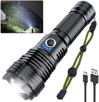 most powerful xhp70 2xhp50 led flashlight rechargeable flashlights waterproof torch zoomable torch for camping hiking emergency