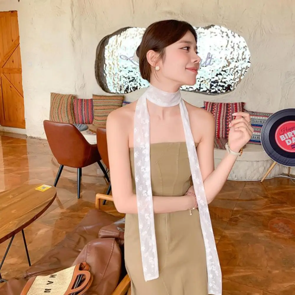 Роскошный цветок в стиле ретро кружевной шейный ремень прозрачное украшение для