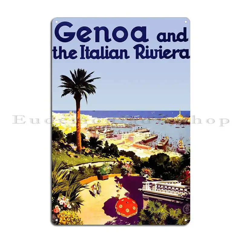 Genoa металлическая табличка плакат кино классический печатный бар украшение