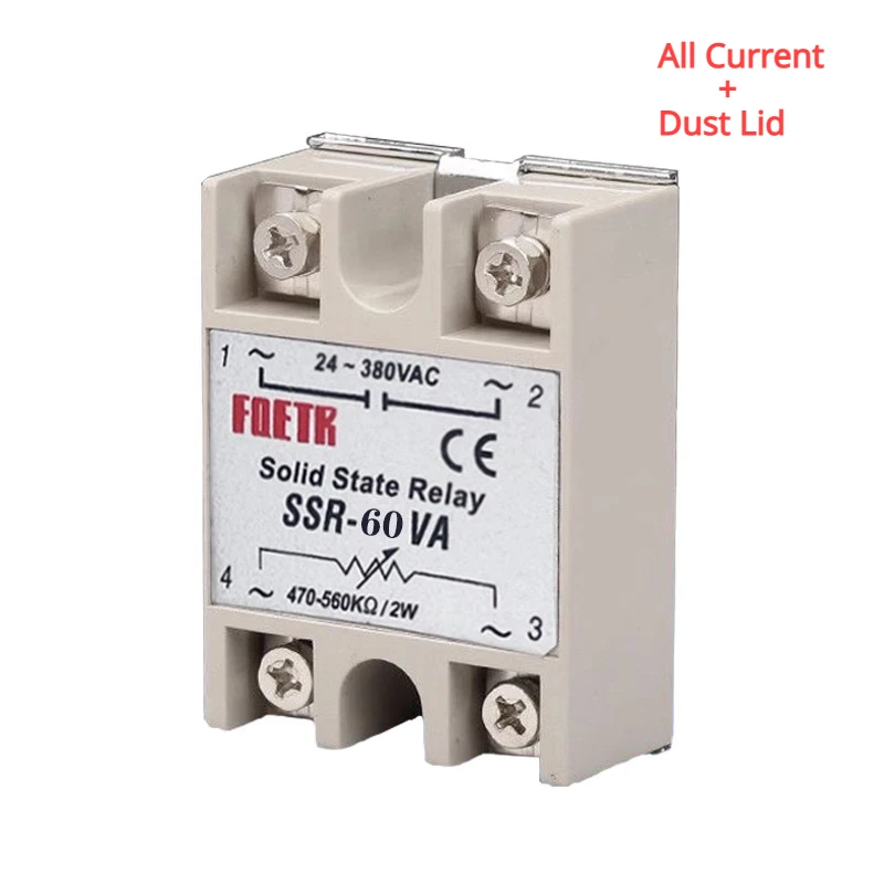 SSR-10VA 25VA 40VA 60VA 80VA 100VA твердотельное реле регулятор напряжения AC24-380V выход + весь ток + Пылезащитная крышка/класс A