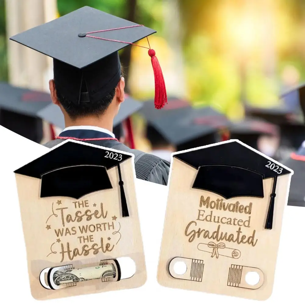 

Unique Simple Operation Exquisite 2023 Graduation Season Money Clip Wooden Graduation Gift Wallet Home Supply