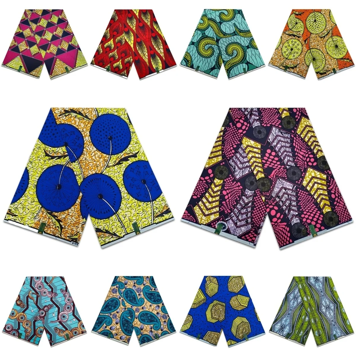 

2023 High Quality African Ankara Fabric Real Wax Print 100% cotton Tissuse Wax For Patchwork Sewing Dress Craft Materials