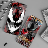 red black venom 2 marvel let there be carnage phone case tempered glass for samsung s20 ultra s7 s8 s9 s10 note 8 9 10 pro plus