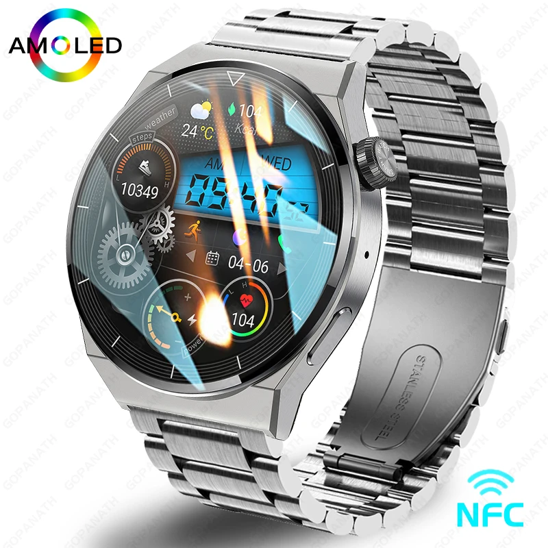 2023 New Watch GT3 Pro Smart Watch Men NFC Waterproof Sport Fitness Tracker Bluetooth Call Smartwatch Man For HUAWEI Android IOS