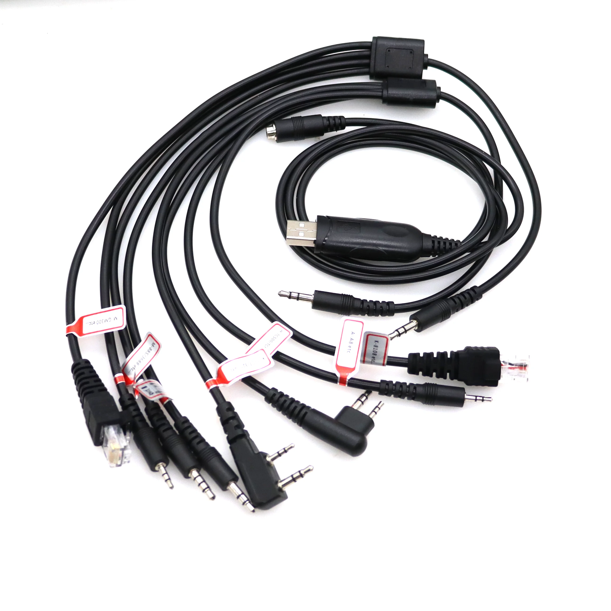 

Walkie Talkie 8 in 1 Programming Cable for Motorola PUXING BaoFeng UV-5R for Yaesu for Wouxun Hyt for Kenwood Car Radio