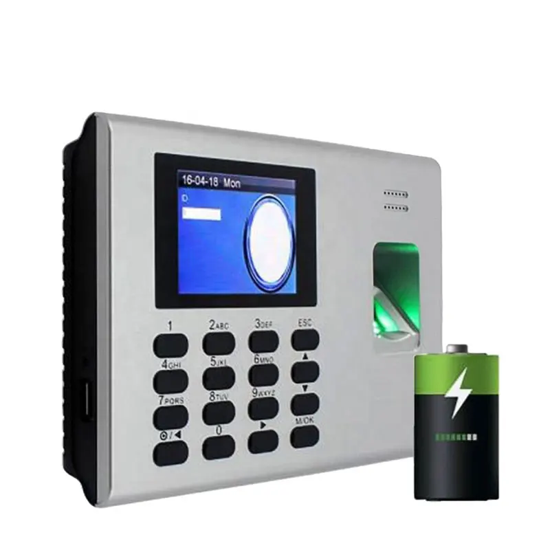 Built In Battery Time Presenze Terminal Machine Simple Acccess Control Multi Languages Biometric Fingerprint