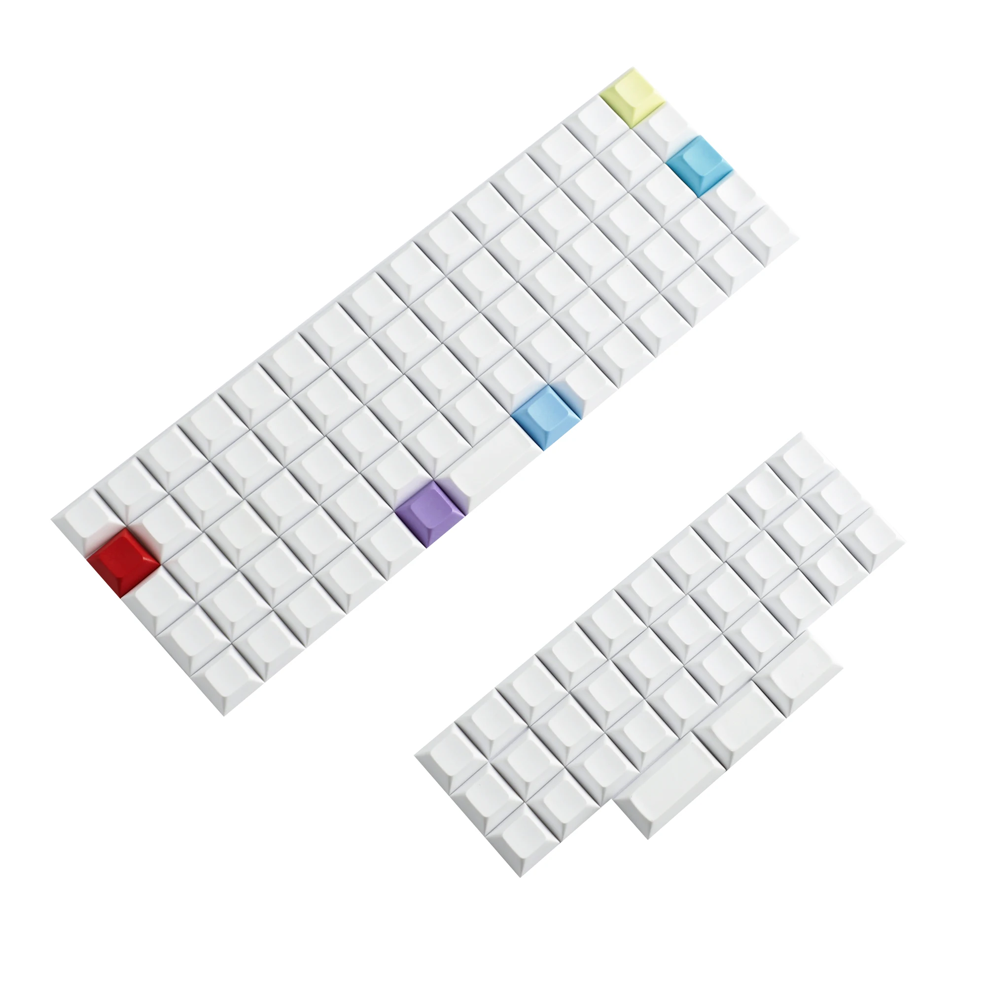 Фото XDA V2 DSA Пустые цветные колпачки для клавиш из ПБТ для оригинальной раскладки клавиатуры MX XD75 ID75 Split 36 Corne Split 46 Planck Preonic Niu40 №5