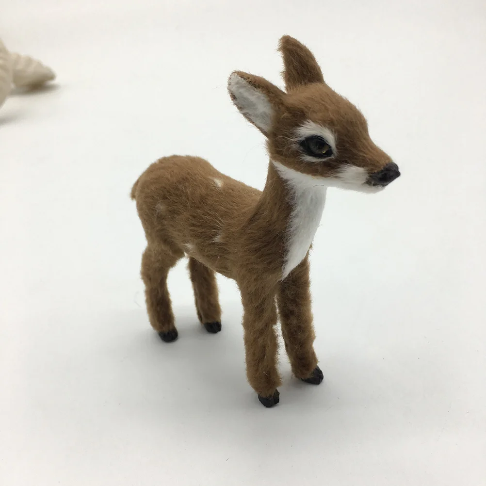 

2pcs Christmas Reindeer Ornaments Small Reindeer Figurines Home Decor Christmas Desktop Decorations Ornaments
