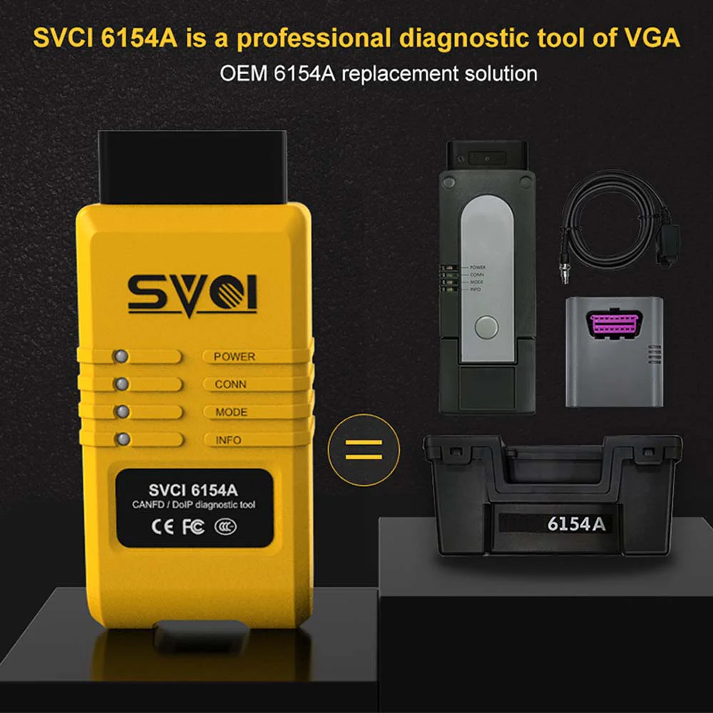 Инструмент для автоматической диагностики SVCI 6154A беспроводной поддержка V-A-G