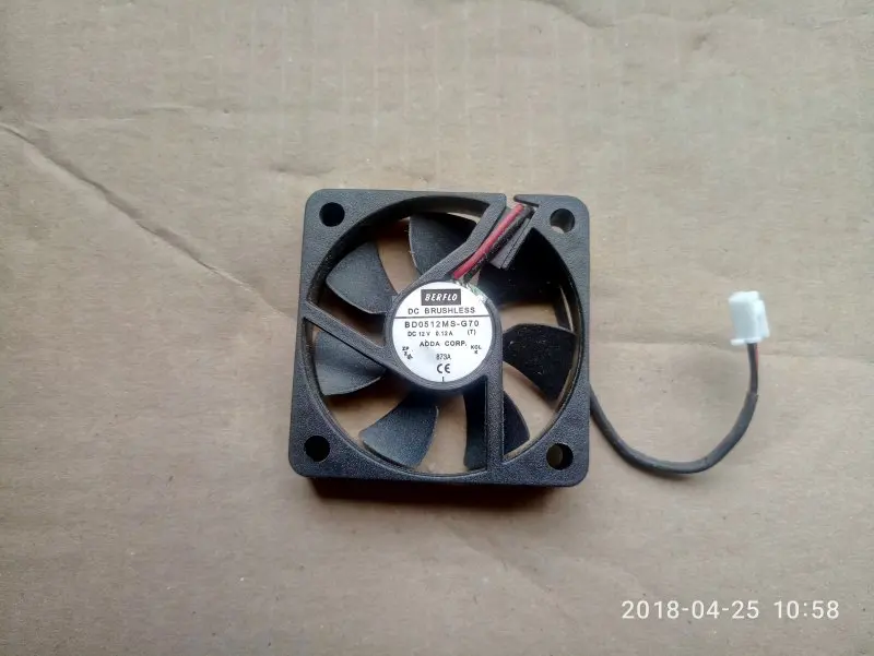 Оригинальный 5 шт. вентилятор для ADDA 5010 BD0512MS-G70 DC12V 0.12A 50*50*10 мм 2 линии бесшумный вентилятор охлаждения