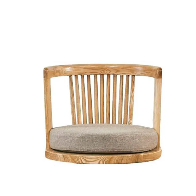 With Armrests With Back Support Asian Traditional Floor Tatami Chair Armchair Solid Ash Wood