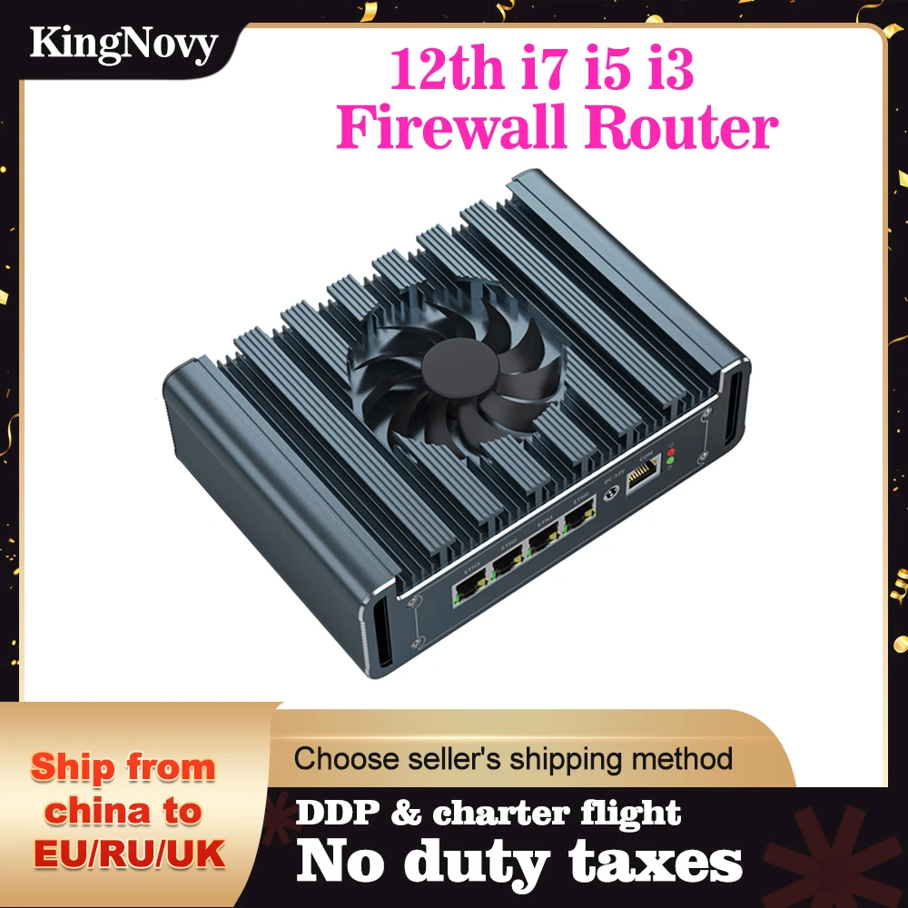 

12th Gen Alder Laker Mini PC Fan Core i7 i5 i3 Pentium 8505 4x Intel i226 2.5G LAN Proxmox VMs Server Computer Firewall Router