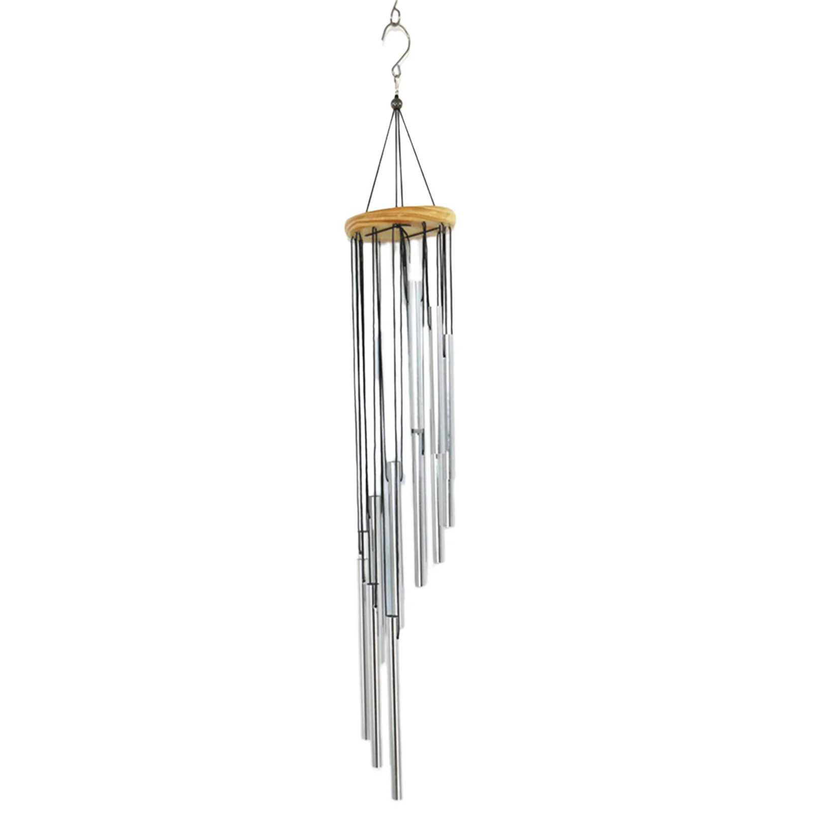 

12 Tubes Wind Chimes Aluminum Tube Pine Metal Pipe Wind Chimes Bells Balcony Outdoor Yard Garden Wall Hanging Decorations