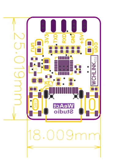 Wchlink mini.daplink поддерживает полный спектр микросхем ARM Core / Qinheng RISC-V Chips |