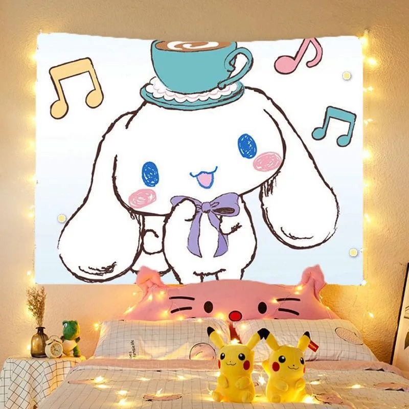

tapestry kawaii cinnamorol hanging wall cloth tapestry dormitory wall cloth retro wall tapestry decorative wall tapestry melod