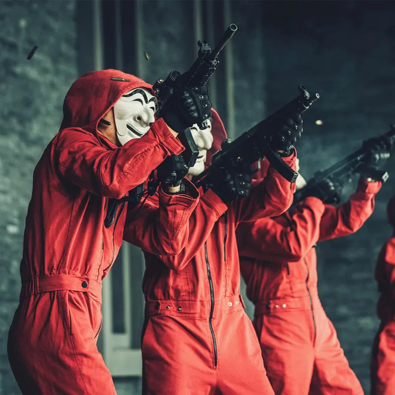

Movie Costume Money Heist: Korea The House of Paper La Casa De Cosplay Halloween Party Costumes with Face Mask