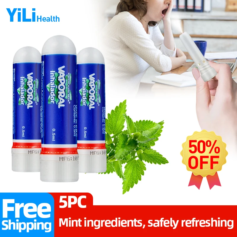 

3/5pcs Rhinitis Mint Cream Thailand Nasal Inhaler Sinusitis Allergy Reliever Nose Cool Refresh Essential Oils Herbal Ointment