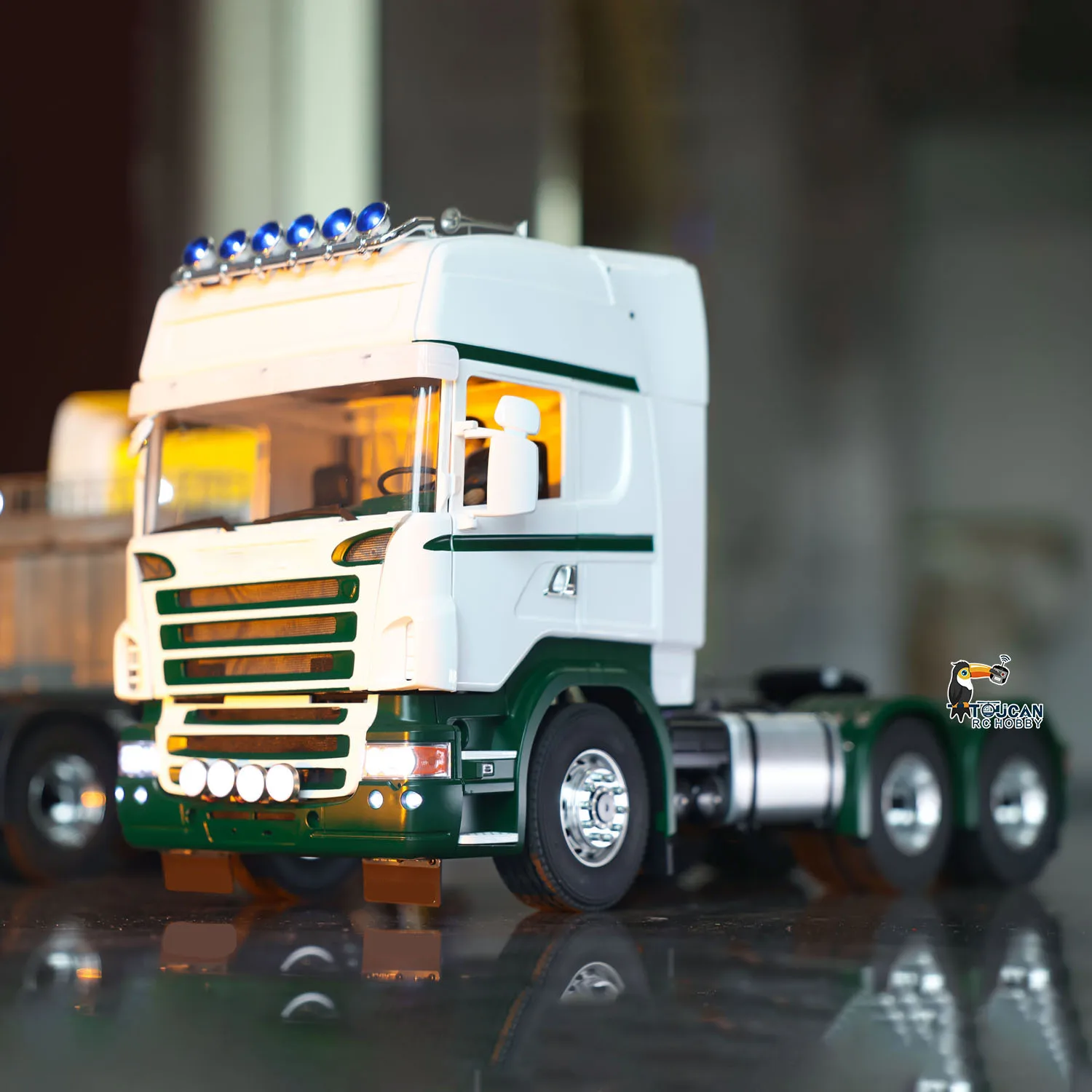 RTR LESU 1/14 RC металлический трактор грузовик 6x6 огней звуки для модели автомобиля с