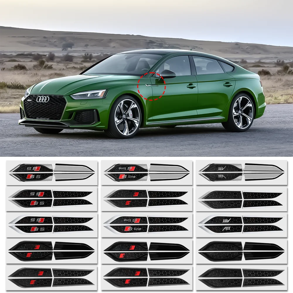 2 шт. 3D-эмблемы из ABS-пластика для AUDI S5 SLINE ABT RS5, декоративные наклейки на крылья автомобиля, аксессуары для тюнинга авто (art.: 3920dc3f84287) - 3920dc3f84287