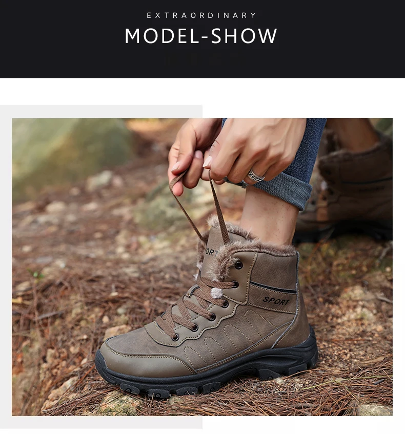 Мужские кожаные ботильоны Surgut с противоскользящей защитой черные ботинки для