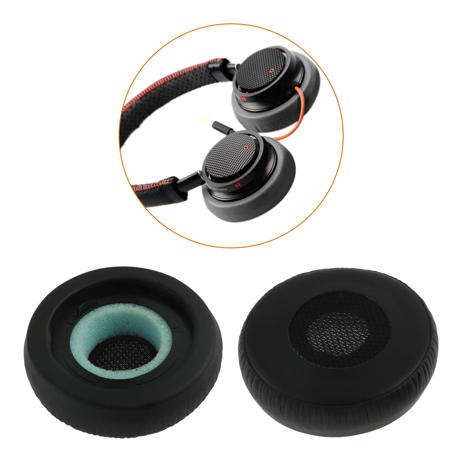 

1 Pair Ear Pads For Philips Fidelio M1 Earphone Earpads Replacement Sponge Soft Pu Leather Memory Foam Earphone Sleeve
