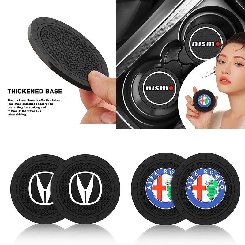 

2pcs Car Water Cup Anti-Slip Mat Silicone Mat Coaster For BMW M M3 M4 M5 M54 M57 M50 X1 X5 X3 X7 X6 F10 F20 F22 F30 Performance