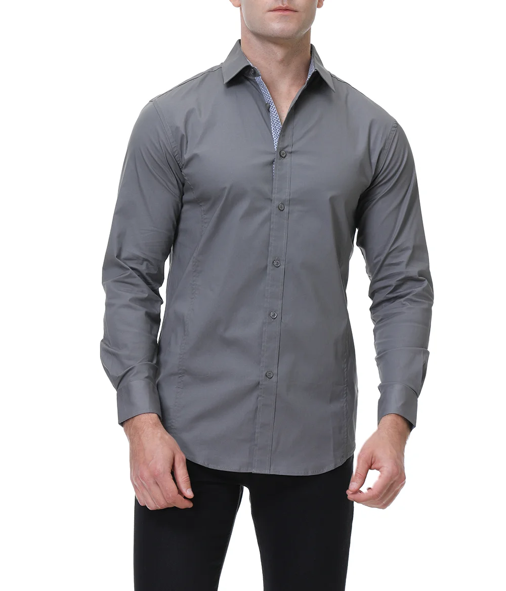 EUOW 2023 Fashion Cotton Men Clothing White Wrinkle Resistant Shirts Long Sleeve Business Casual Formal Elasticity US Size Shirt