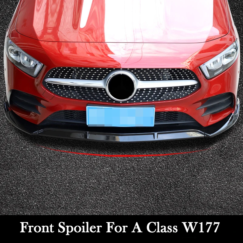 

Front Bumper Lip Spoiler Splitters Diffuser Carbon Fiber For Mercedes Benz A Class Klass W177 A250 AMG Line 4MATIC Body Kit