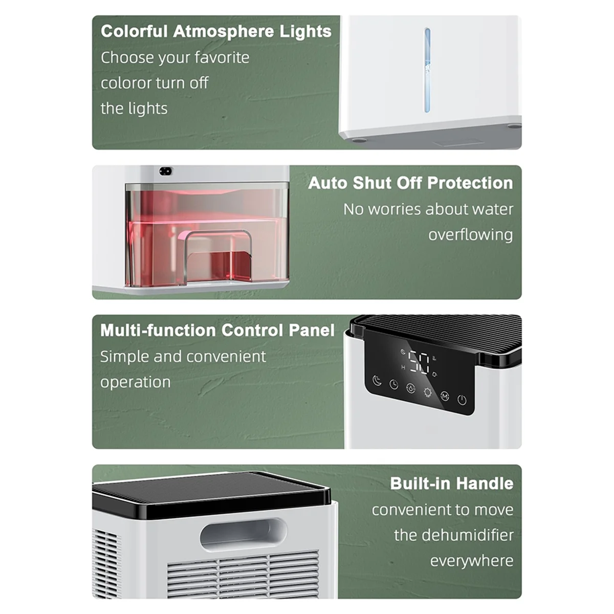 Электрический осушитель воздуха для помещений 2 л внешний с функцией
