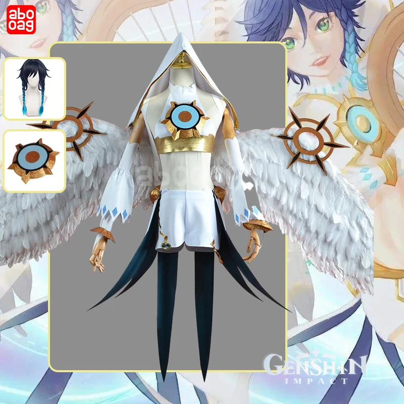

Genshin Impact Cosplay Venti Cosplay Costume Mondstadt Wind Venti Archon Anime Cosplay Game Suit Uniform Angel Wing Halloween